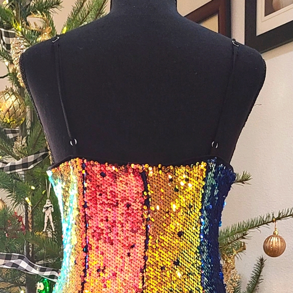 Forever 21 Colorful Sequin Backless Dress - Picture 6 of 6